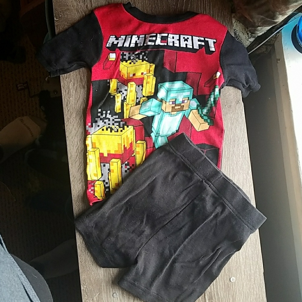 Boys Minecraft shorts PJ set